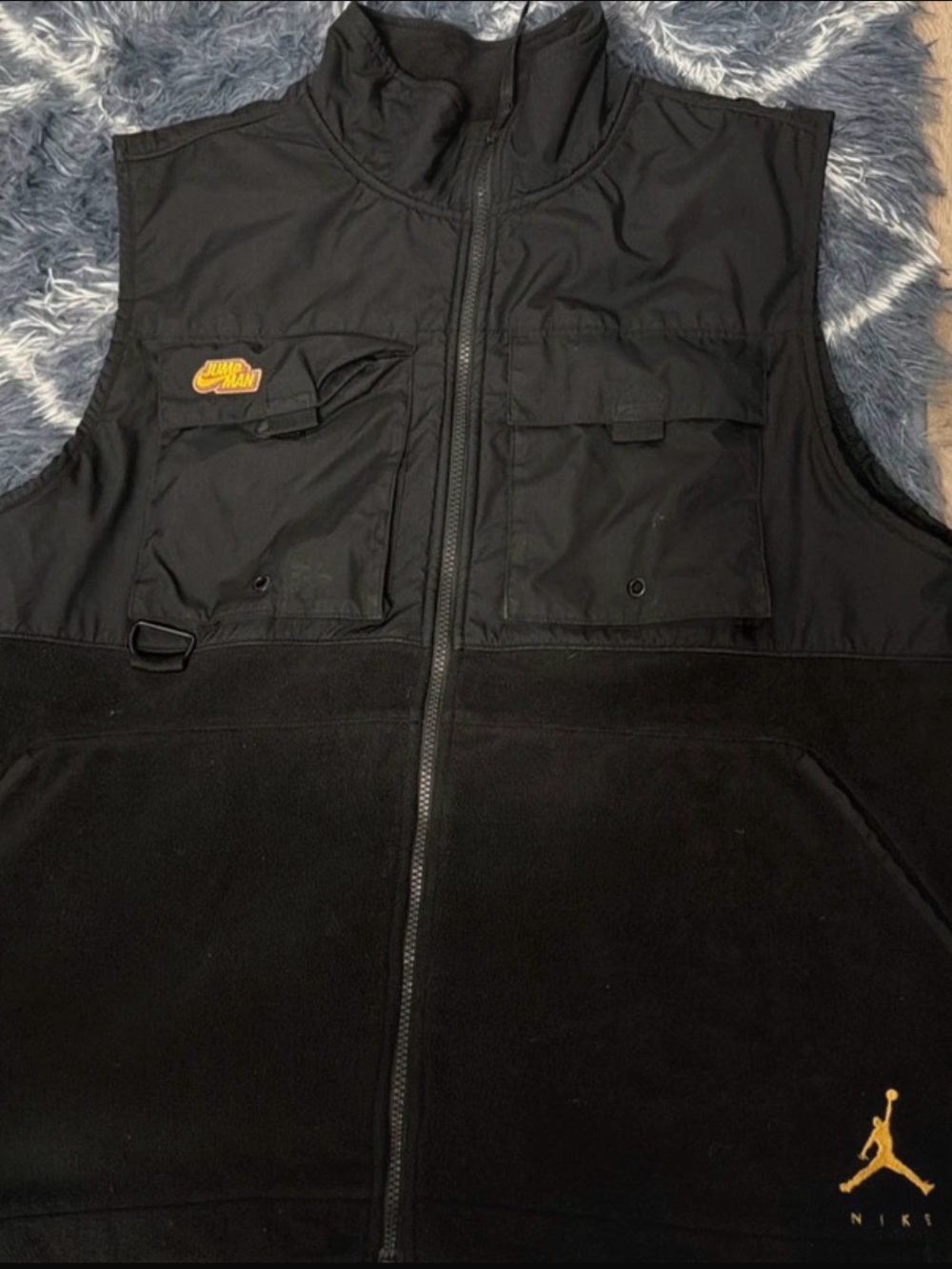 Nike Black Fleece Jacket with Gold Jumpman Logo